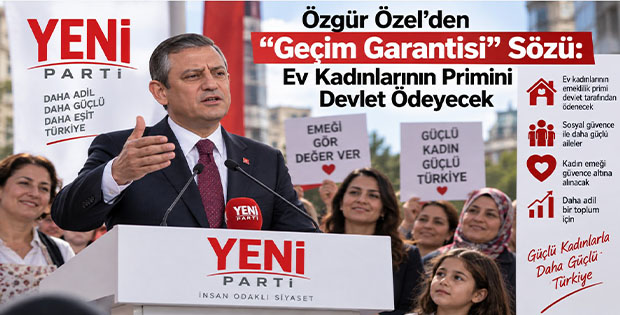 Özgür Özel’den “Geçim Garantisi” Sözü: Ev Kadınlarının Primini Devlet Ödeyecek