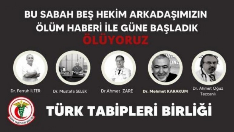 5 doktor daha koronavirüsten yaşamını yitirdi