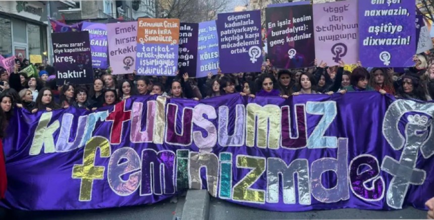 8 Mart’ta Kadınlardan ABD ve İsrail’e Tepki: “Savaşla Özgürlük Gelmez”