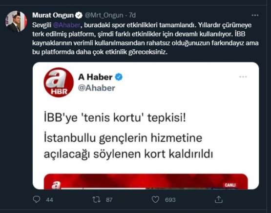 A Haber İBB’yi hedef aldı