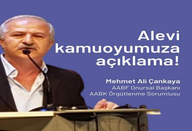 AABK Örgütleme sorumlusu Mehmet Ali Çankaya’dan, kamuoyuna açıklama!