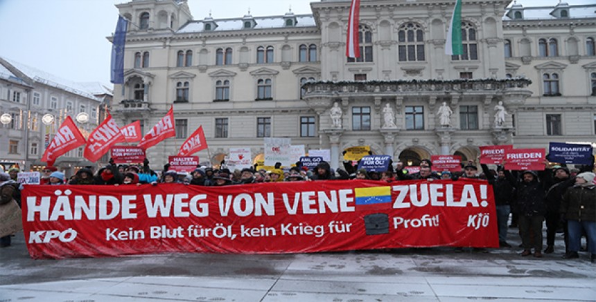  ABD’nin Venezüella Saldırısı Graz’da Protesto Edildi: “Bu Bir Haydutluk, Emperyalizmin Saldırganlığı”