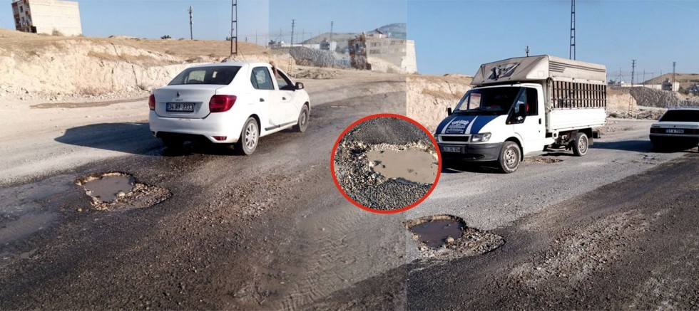 AKP’li belediyenin köstebek yuvası yolu, sürücülere cambazlık öğretiyor