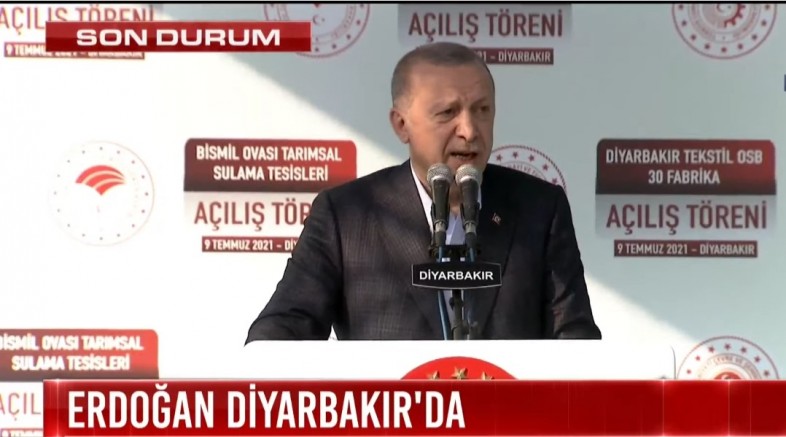 AKP’li Cumhurbaşkanı Tayyip Erdoğan’ın Diyarbakır’da 