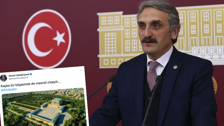 AKP'li vekilden Anıtkabir paylaşımı: Keşke bir köşesinde de mescid olsaydı