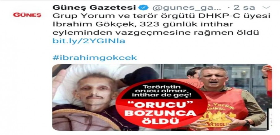 AKP Paçavrası Onursuz yandaş Güneş gazetesi, İbrahim Gökçek’e saldırdı