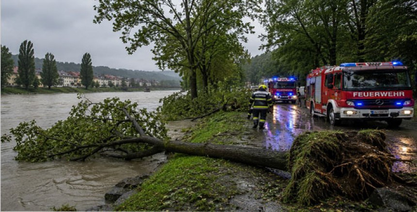 Aşırı Yağış ve Fırtına Nedeniyle Çatılar Uçtu, Steiermark Alarm Durumuna Geçti