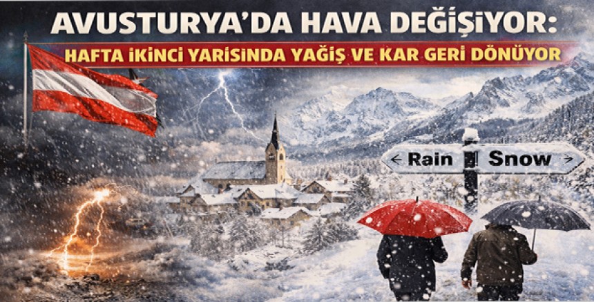 Avusturya’da Hava Değişiyor: Hafta İkinci Yarısında Yağış ve Kar Geri Dönüyor