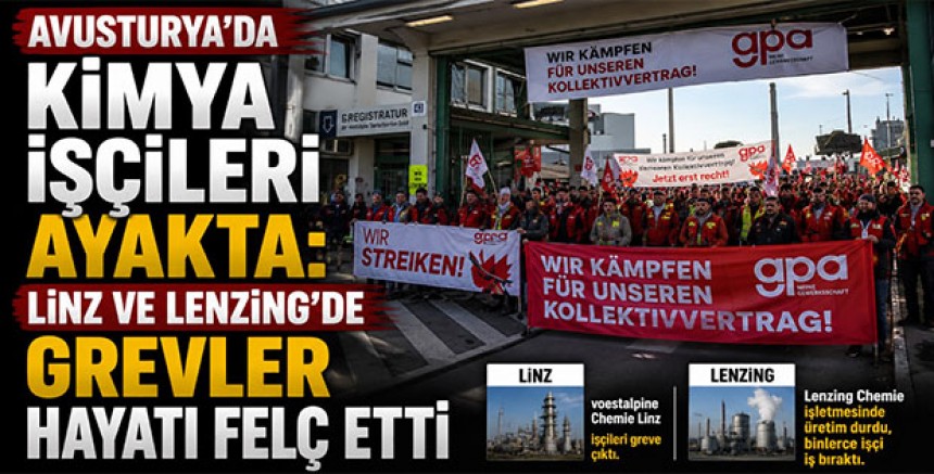 Avusturya’da Kimya İşçileri Ayakta: Linz ve Lenzing’de Grevler Hayatı Felç Etti