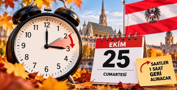 Avusturya’da Saatler 25 Ekim’de Bir Saat Geri Alınacak