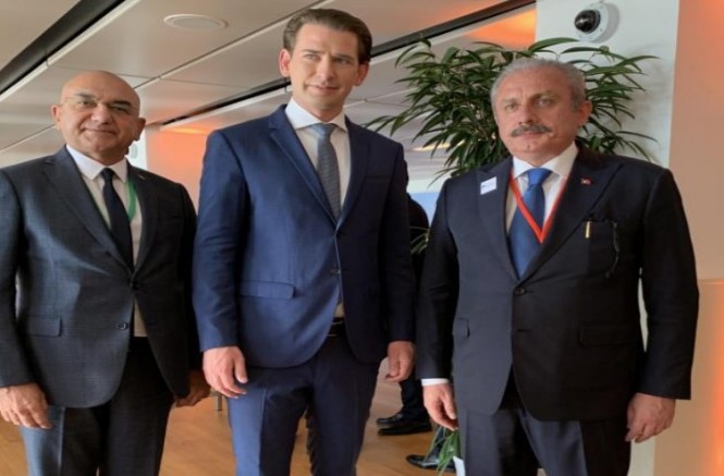 Başbakan Sebastian Kurz, TBMM Başkanı Şentop ile bir görüşme gerçekleştirdi