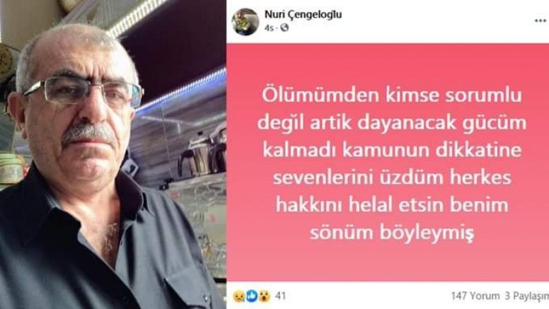Bir esnaf ekonomik sorunlar nedeniyle intihar etti: Parti yöneticileri hepinize yazıklar olsun