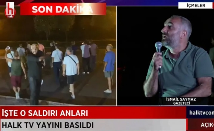 Canlı Yayının Esnasında Halk TV Ekibine Saldırı 
