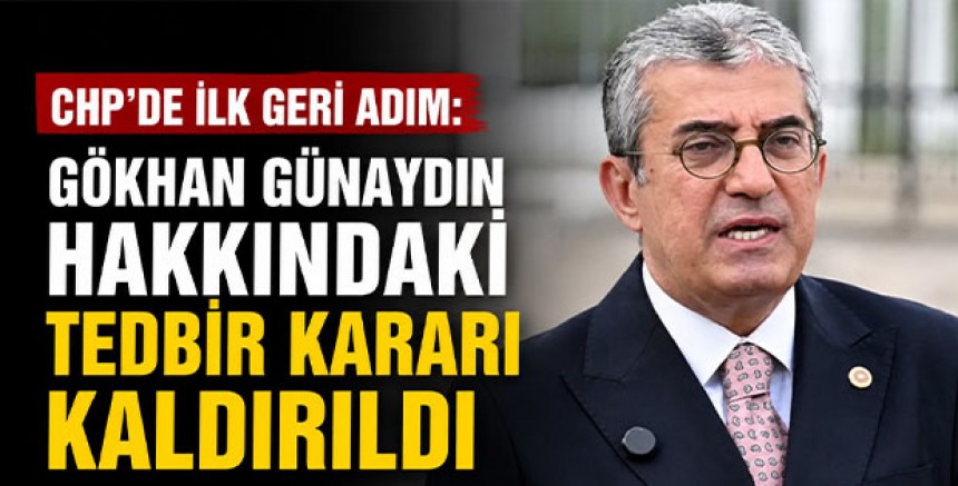 CHP'de İlk Geri Adım: Gökhan Günaydın Hakkındaki Tedbir Kararı Kaldırıldı