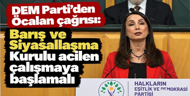 DEM Parti'den Öcalan çağrısı: Barış ve Siyasallaşma Kurulu acilen çalışmaya başlamalı