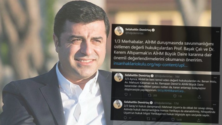 Demirtaş’tan, avukatlarının AİHM kararı değerlendirmesi: Mehmet Uçum’a okkalı bir cevap olmuş