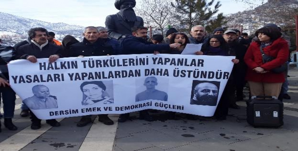 Dersim Seyit Rıza Meydanı’nda Devletin Mualif Sanatçıya Baskısı Protesto Edildi (VİDEO)