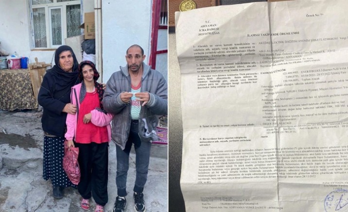 Engelli ailenin Elektriği kesip 131 bin lira icra gönderdiler 