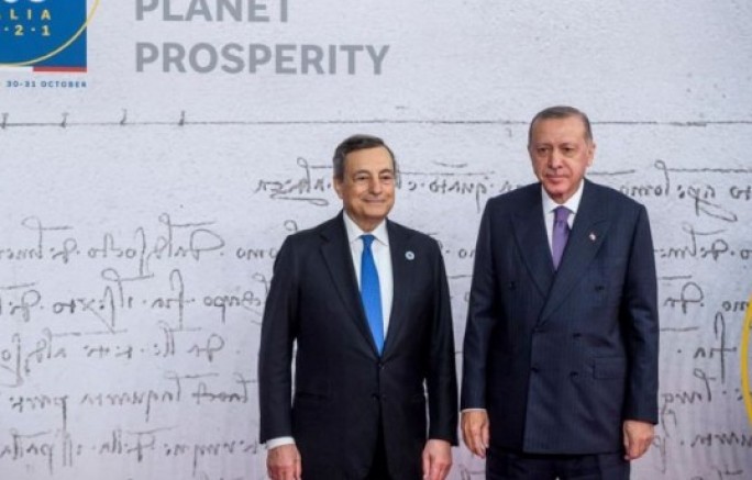 Erdoğan kendisine diktatör diyen Draghi  ile görüştü