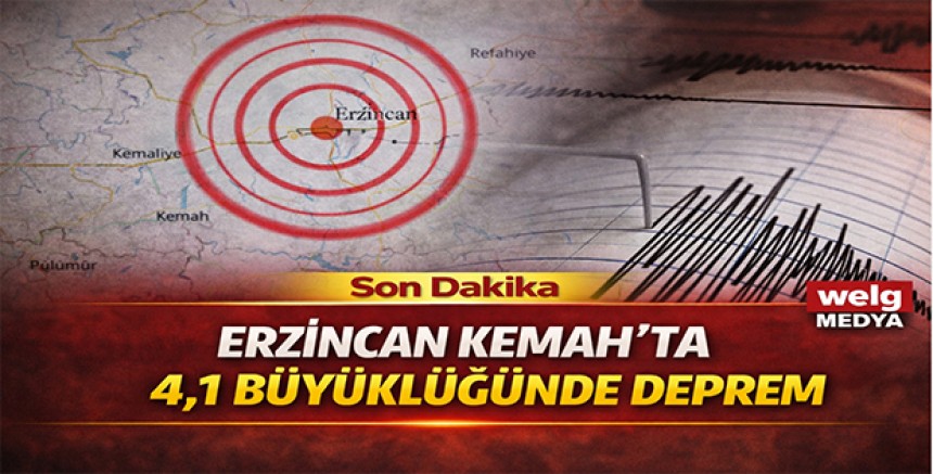 Erzincan Kemah’ta 4,1 Büyüklüğünde Deprem