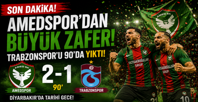 Son Dakika | Amedspor’dan Büyük Zafer: Trabzonspor’u 90’da Yıktı!