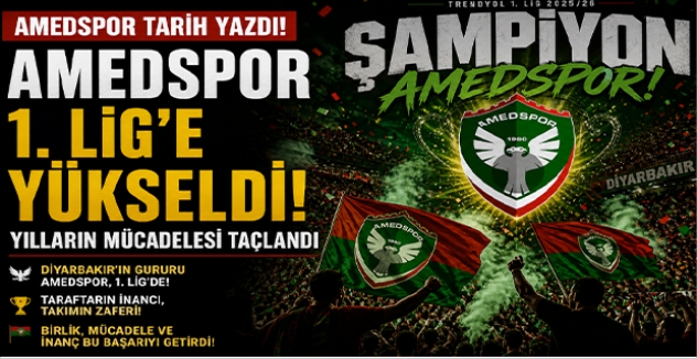 Amedspor 1. Lig’e Yükseldi: Yılların Mücadelesi Taçlandı