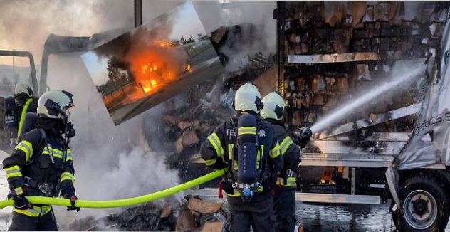 Kamyon Yangını Enns’te Panik Yarattı: Sürücü Yaralandı, Otopark Kapatıldı