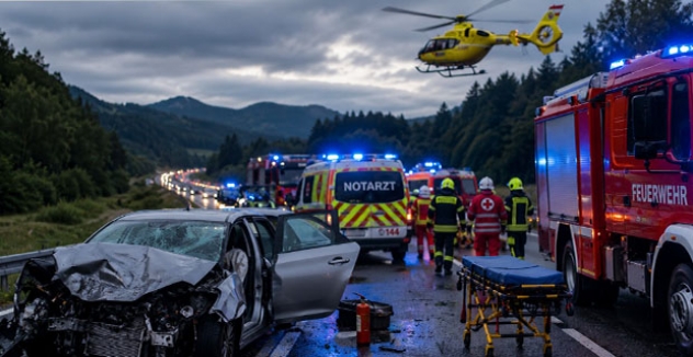 Steiermark'ta Peş Peşe İki Ağır Trafik Kazası: 5 Kişi Ağır Yaralandı