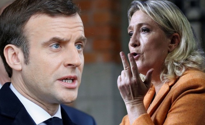 Fransa’da Cumhurbaşkanı Emmanuel Macron ve aşırı sağcı Marine Le Pen ikinci turda