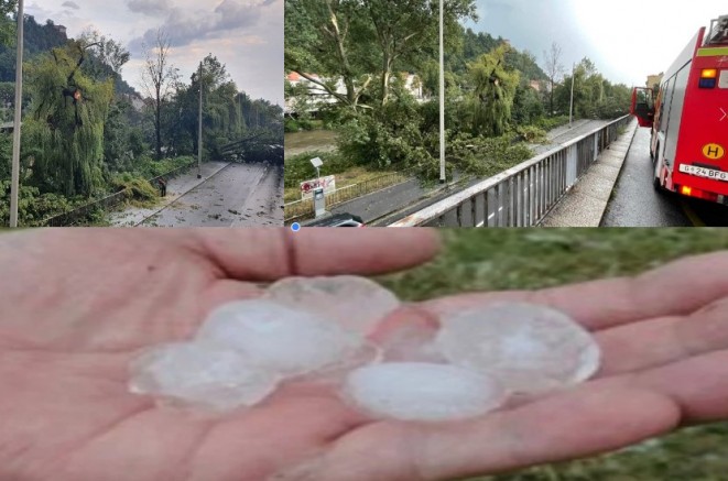 Graz'da dolu ve yağmur büyük hasara neden oldu (VİDEO)