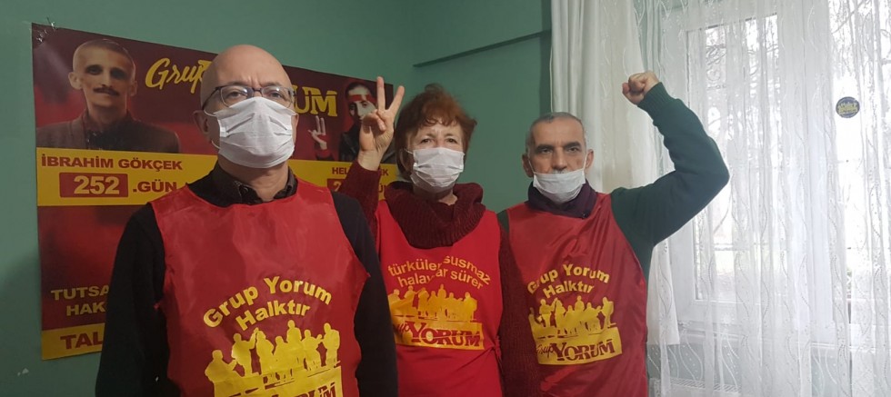 Grup Yorum'a destek açlık grevi nöbetini yazarlar, Sibel Özbudun, Erdal Yıldırım, Barış imzacısı Yücel Demirer devraldı (VİDEO)