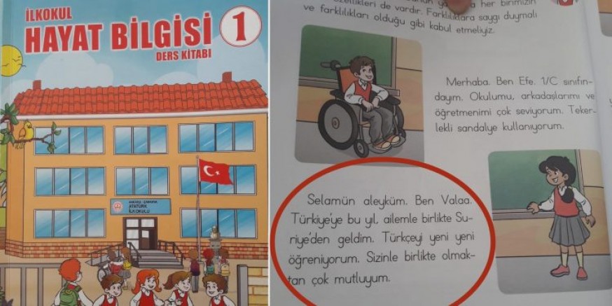 Hayat bilgisi ders kitaplarında Suriyeli karakterler yer aldı