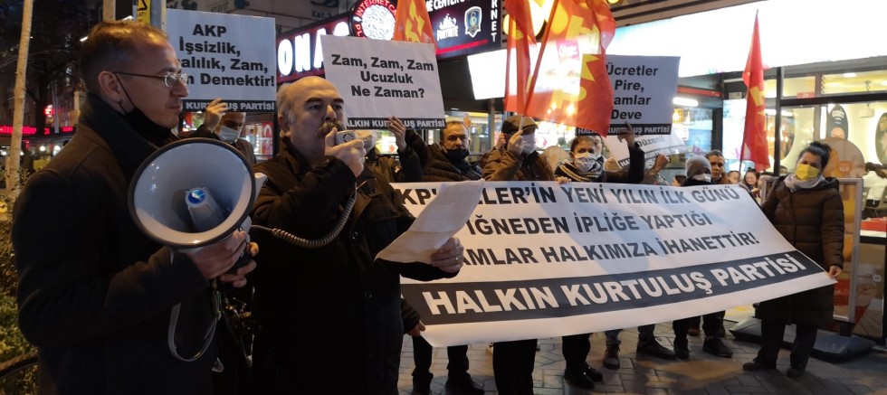 HKP, 3 ilde zamları protesto etti: Evlerde yangın, sarayda saltanat! 