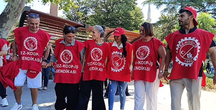 İstanbul 5 No’lu Şube, Türk-İş Eylem Kararıyla Beyazıt'a Yürüdü