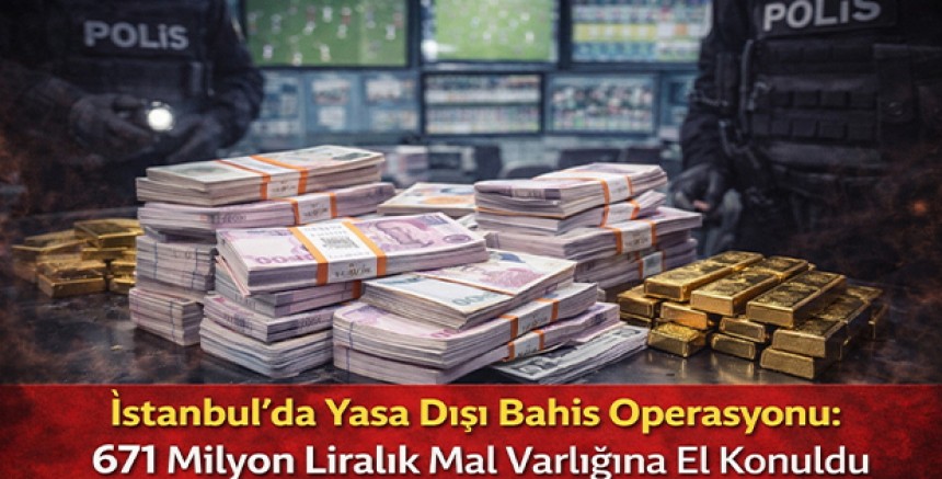 İstanbul’da Yasa Dışı Bahis Operasyonu: 671 Milyon Liralık Mal Varlığına El Konuldu