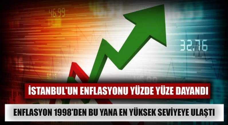 İstanbul'un enflasyonu yüzde yüze dayandı 