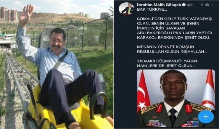 Jelibon’dan sonra Gökçek’ten Şehit Asker paylaşımı 