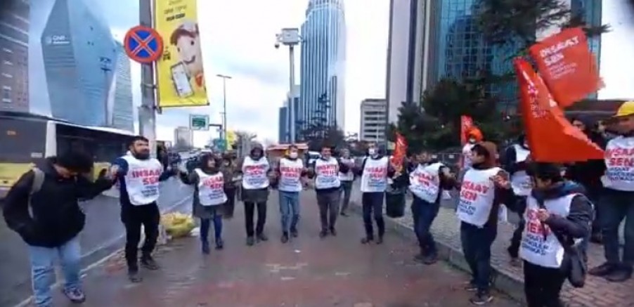 Kayı işçileri eylemle haczi kaldırttı (VİDEO)