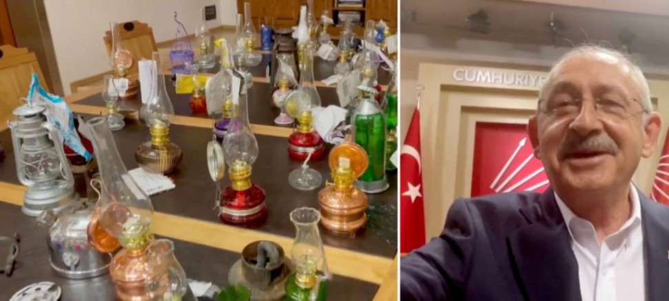 Kılıçdaroğlu, MHP teşkilatlarının yolladığı kandilleri sergiledi