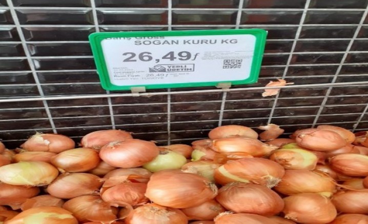 Kuru soğanın kilosu 26,49 TL oldu 