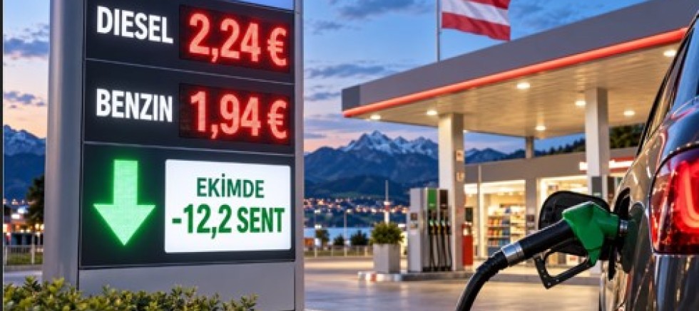 Avusturya’da Dizel 2,24, Benzin 1,94 Avro: Ekimde 12,2 Sentlik İndirim Geliyor