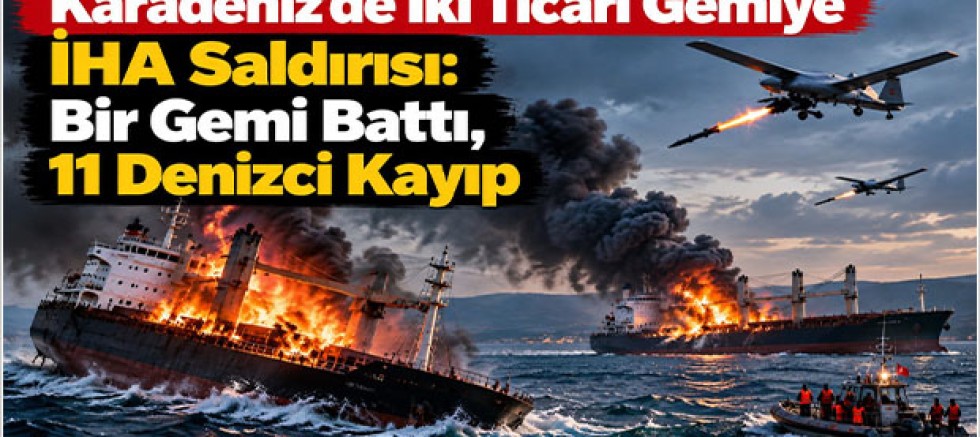 Karadeniz'de iki ticari gemiye İHA saldırısı: Bir gemi battı, 11 denizci kayıp