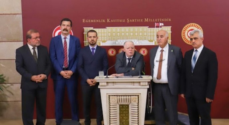 Mecliste Ölüm orucundaki Grup Yorum üyeleri ve Mustafa Koçak için basın açıklaması yapıldı 