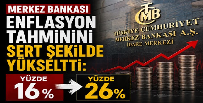 Merkez Bankası Enflasyon Tahminini Sert Şekilde Yükseltti: Yüzde 16’dan Yüzde 26’ya