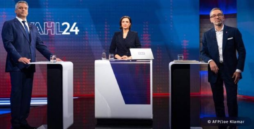 Nehammer ve Kickl’in Seçim Öncesi Televizyon Düellosunda Bir Araya Geldi 