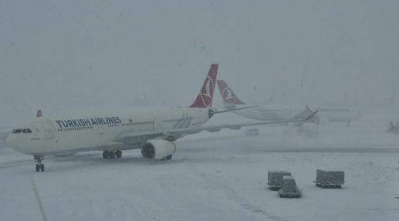 Olumsuz hava koşulları nedeniyle THY’de 67 sefer iptal edildi