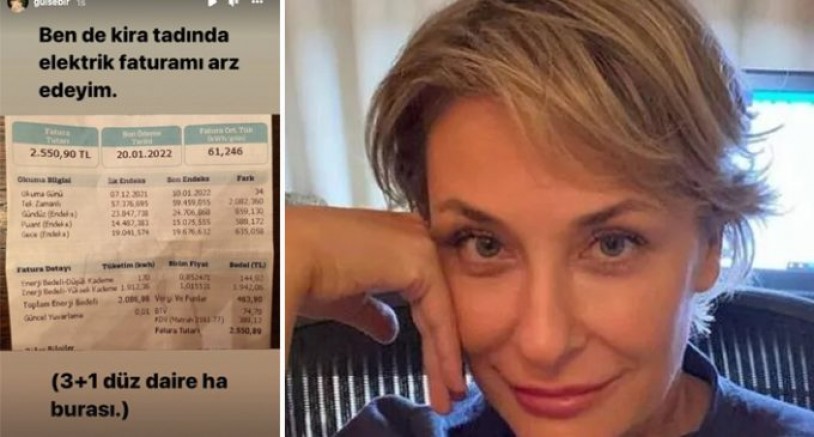 Oyuncu Gülse Birsel de isyan etti: Kira tadında elektrik faturamı arz edeyim
