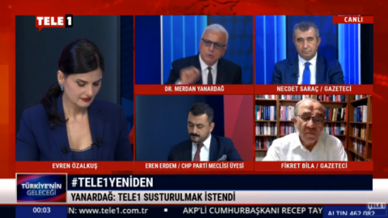 RTÜK'ün kararttığı Tele 1 ekranları yeniden yayına başladı
