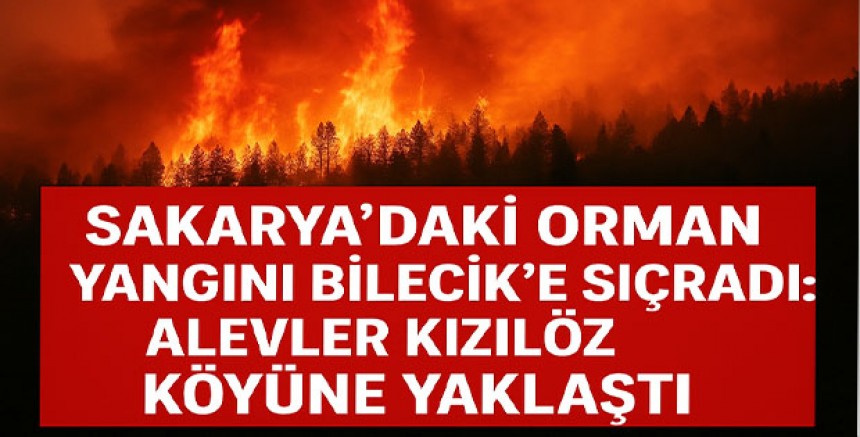Sakarya’daki Orman Yangını Bilecik’e Sıçradı: Alevler Kızılöz Köyüne Yaklaştı