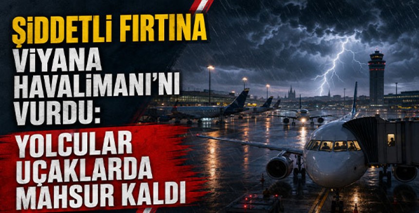 Şiddetli Fırtına Viyana Havalimanı’nı Vurdu: Yolcular Uçaklarda Mahsur Kaldı